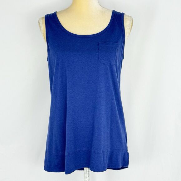 Carole Hochman Tank Top Women’s Small Navy Blue Decorative Trim Sleeveless - Picture 1 of 16